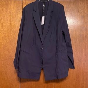 NWT 20 Lane Bryant navy “the Bryant Blazer” stretch suit fabric work blazer